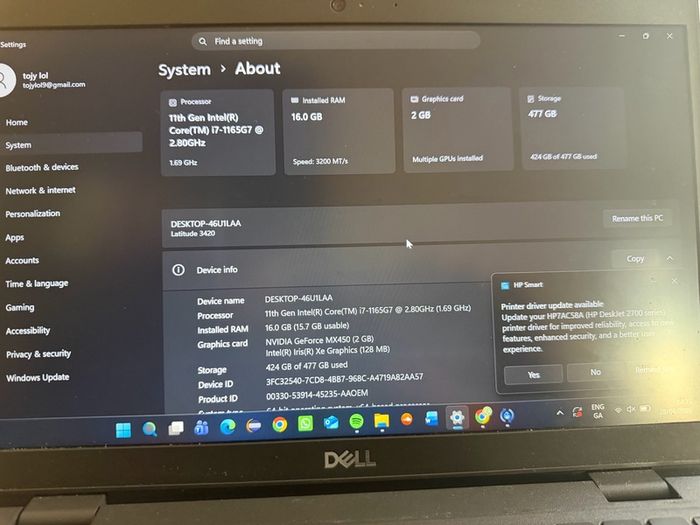 Dell Latitude 3420 Laptop 14 inch Intel i7 11th Gen 16GB RAM 512GB SSD