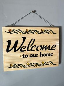 Handmade "Welcome to Our Home"Wooden Sign