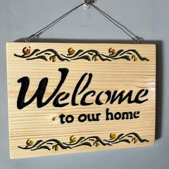 Handmade "Welcome to Our Home"Wooden Sign