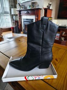 Black M&S cowboy boots