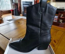 Black M&S cowboy boots