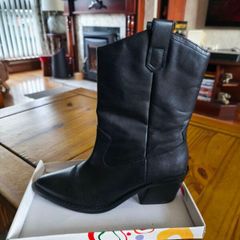 Black M&S cowboy boots