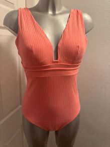 Brand new Next coral swimsuit size UK14 EU42 Free Post