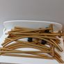 Rotatable circular clothes rack, hanger, rail, display. Gold Image 4