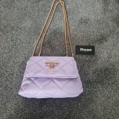 light purple Dune handbag with golden straps