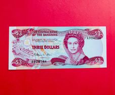 Bahamas  3  Dollars . Pick  44a  Uncirculated