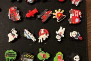 Croc charms fire brigade, pirates, Ghost Busters, jaws etc