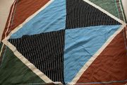 Scarf green blue brown