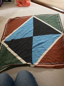 Scarf green blue brown
