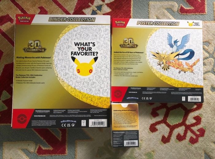 Pokemon 30th anniversary booster binder collection and poster collection