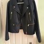 River island Black Faux leather Biker Jacket. Image 4