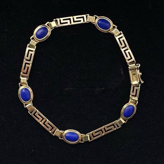 14ct Gold Lapis Lazuli Bracelet