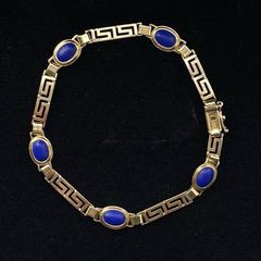 14ct Gold Lapis Lazuli Bracelet
