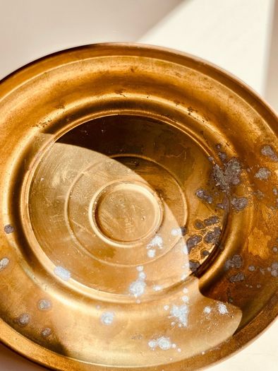 Vintage Copper & Brass Coal Scuttle or Vase Beaten Metal Decorative Piece