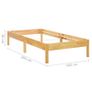 Bed Frame Solid Oak Wood 100x200 cm Image 2