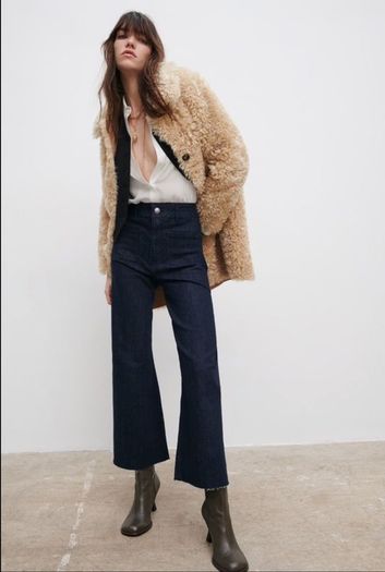 Popular Zara Teddy Faux Fur Shearling Coat