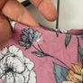Dunnes pink floral dress with ruffle details and keyhole back Image 3