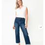 ladies dark wash jeans Image 3