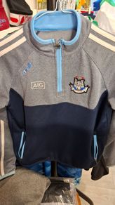Dublin GAA O'Neills Gaelic Football Half Zip Jersey (Youths 9-10 Years) FREE POST