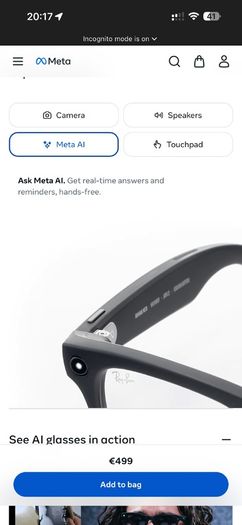 Meta glasses