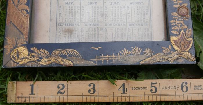 Vintage Calendar 1920-21 in Vintage Hand Painted Frame
