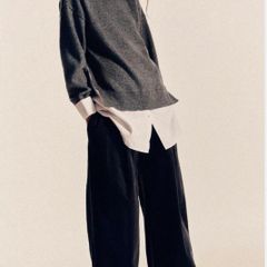 Zara Knit Jumper with Contrast Poplin - New with out Tags - Size Medium