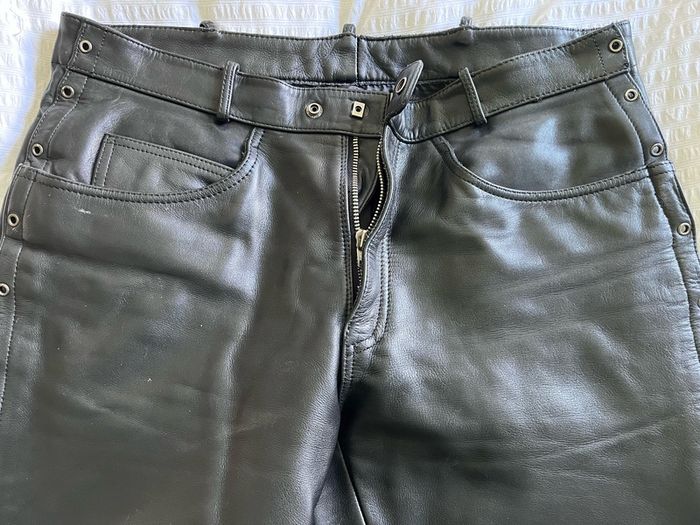 Leather biker trousers - Raberg