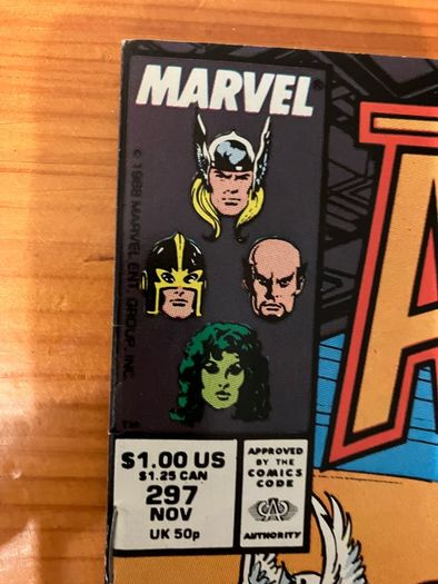 Comic: 'The Avengers' 297 / November 1988