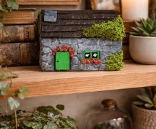 handcrafted tiny wooden cottage!