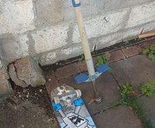 pogo stick and skate board