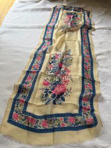 vintage French silk scarf