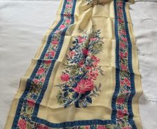 vintage French silk scarf