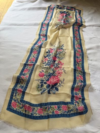 vintage French silk scarf