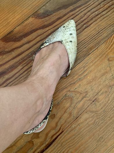 H&M snakeskin sling backs