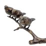 3 Sparrows On A Branch ( 21cm)- Bronze Image 5