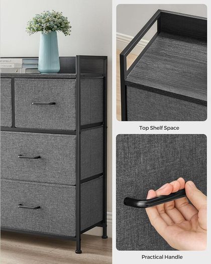 Industrial design with 7 drawers (Slate grey anthracite) FREE P&P