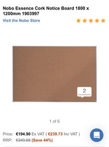 cork board NOBO 1800x1200mm