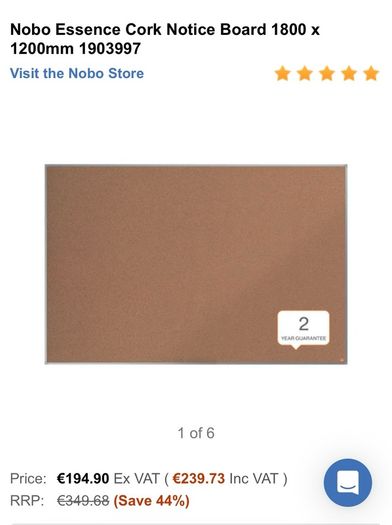 cork board NOBO 1800x1200mm