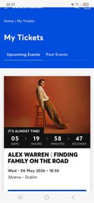 2x Standing Alex Warren tickets