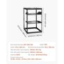 16U Open Frame Network Rack, 585 mm Depth, Wall Mounted or Floor Standing Server Rack, Heavy Duty 4 Post, with Vented Shelves & Mounting Hardware Image 2