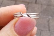 Threads Of Life Silver Ring size J