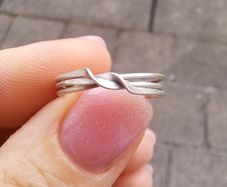 Threads Of Life Silver Ring size J