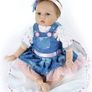 22inches Reborn Girls Baby Dolls Realistic Soft Silicone Newborn Doll Realistic Handmade Doll Children Babies Kids Toys Image 5