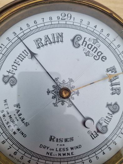 Large antique aneroid barometer