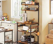 kitchen storage &led light &;power outlets
