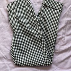 Stradivarius black and white gingham trousers