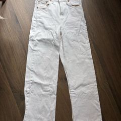 Levis Ribcage wide legs jeans white cream