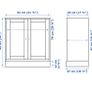 Solid wood cabinet in white with glass top Image 6