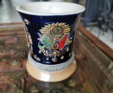 Side Grup Hand Painted Ceramic Mug  Ottoman Orientalist Design  25 euros