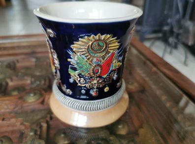 Side Grup Hand Painted Ceramic Mug  Ottoman Orientalist Design  25 euros
